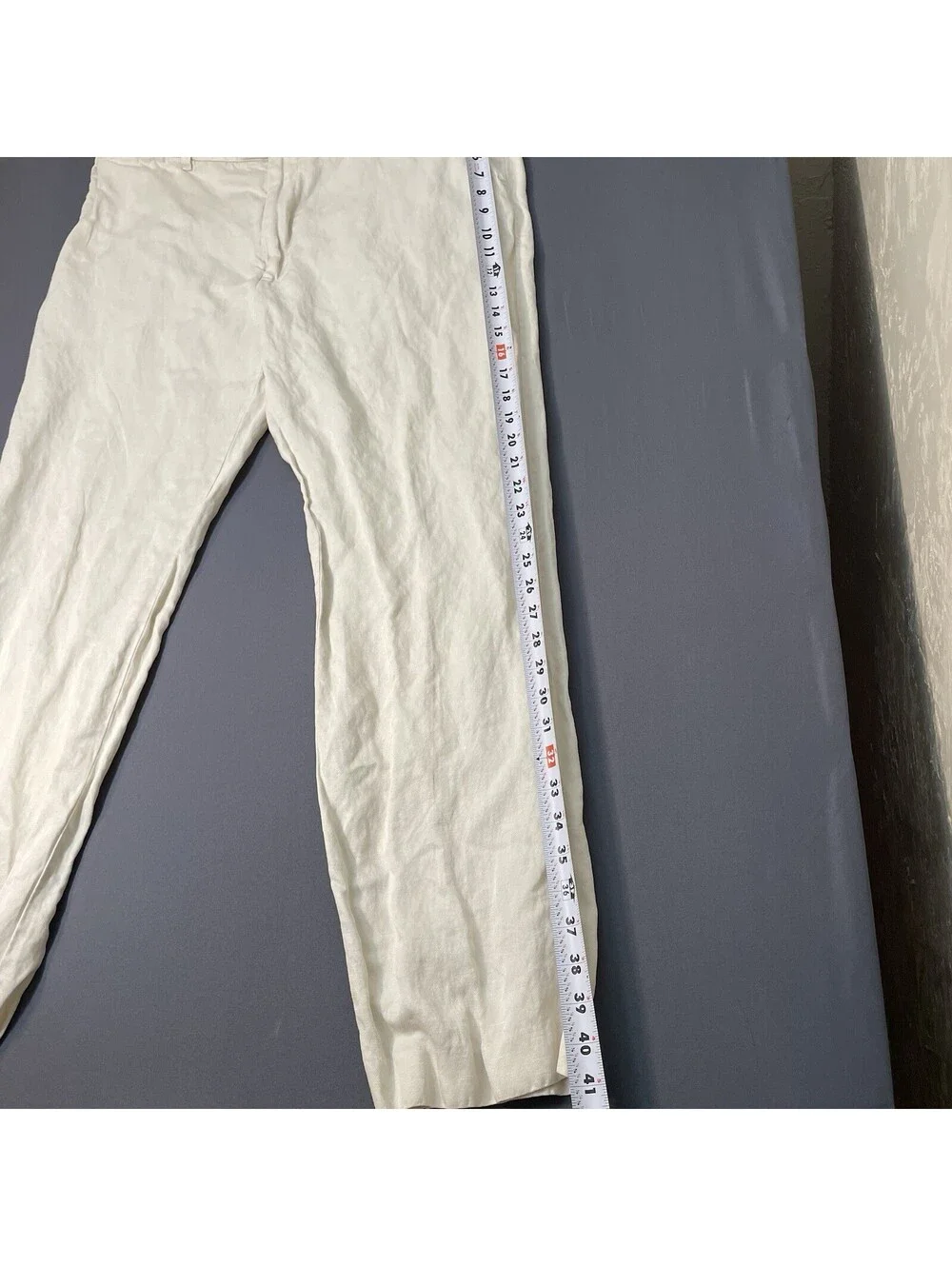 Tommy Bahama Pants Men 38X32 Beige Linen Lyocell Blend Casual Dress Pants *READ*